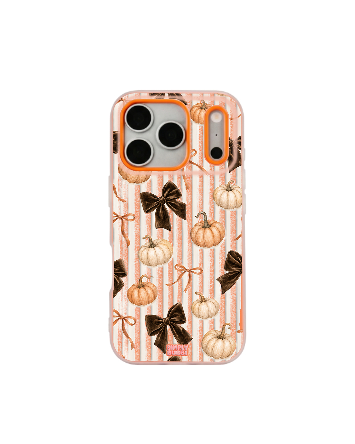 Pumpkin Bows Pop iPhone Case – Orange color