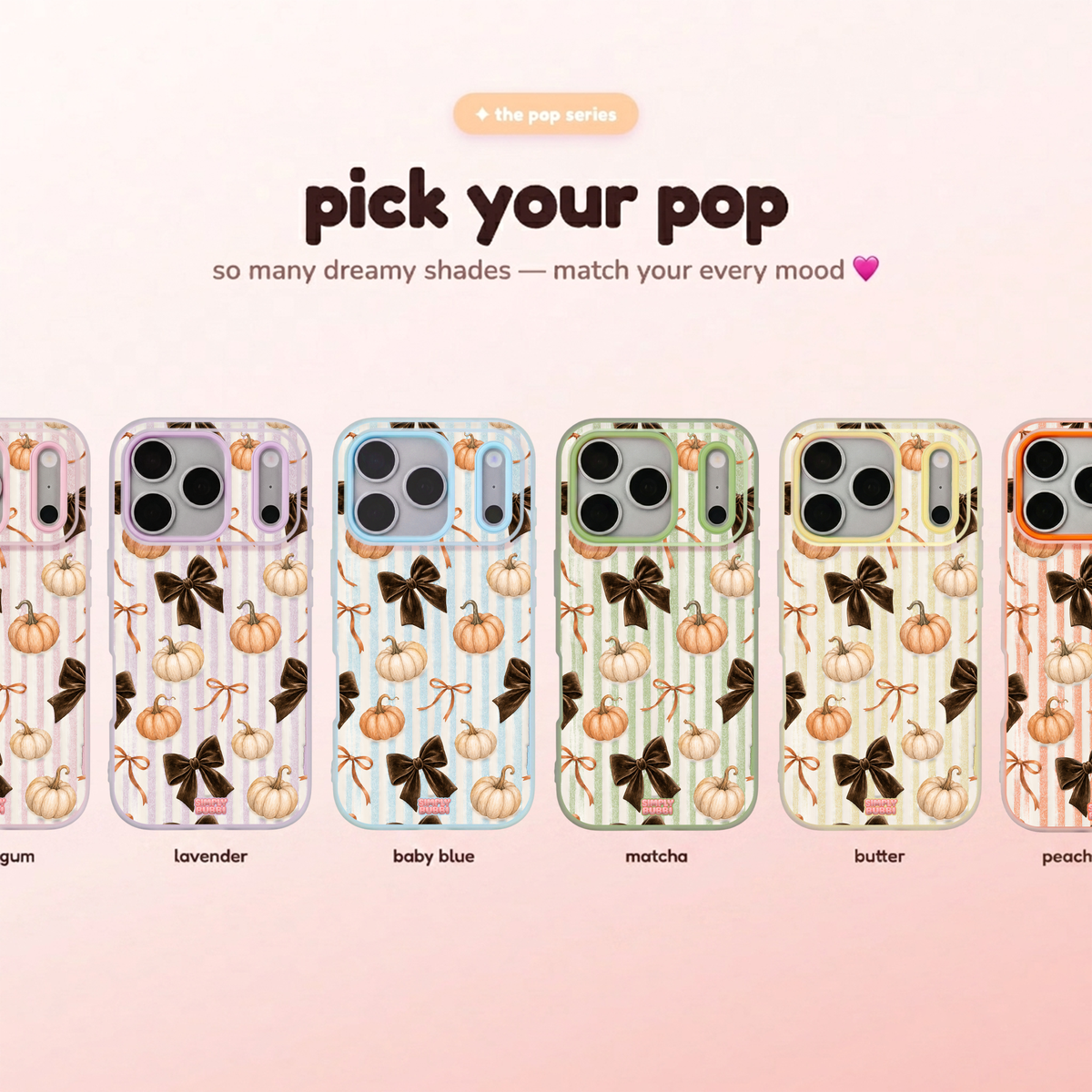 Pumpkin Bows Pop iPhone Case – product view 1