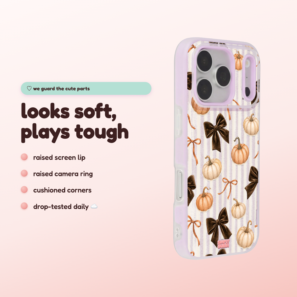 Pumpkin Bows Pop iPhone Case – product view 3