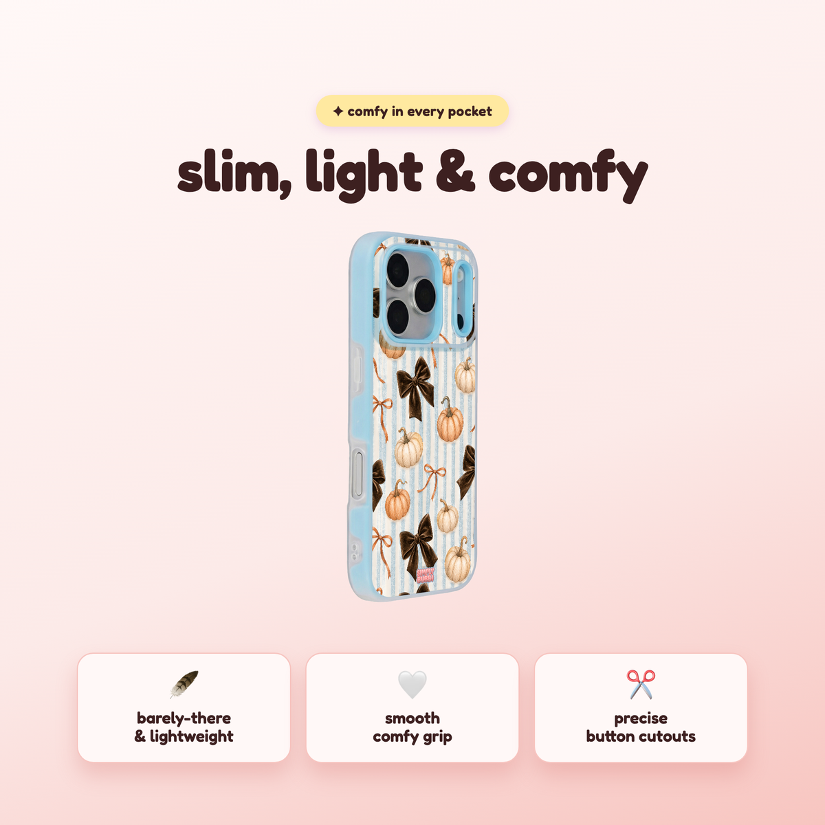 Pumpkin Bows Pop iPhone Case – product view 4