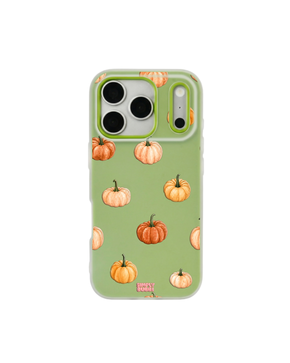 Blush Pumpkin Pop iPhone Case – Lime color
