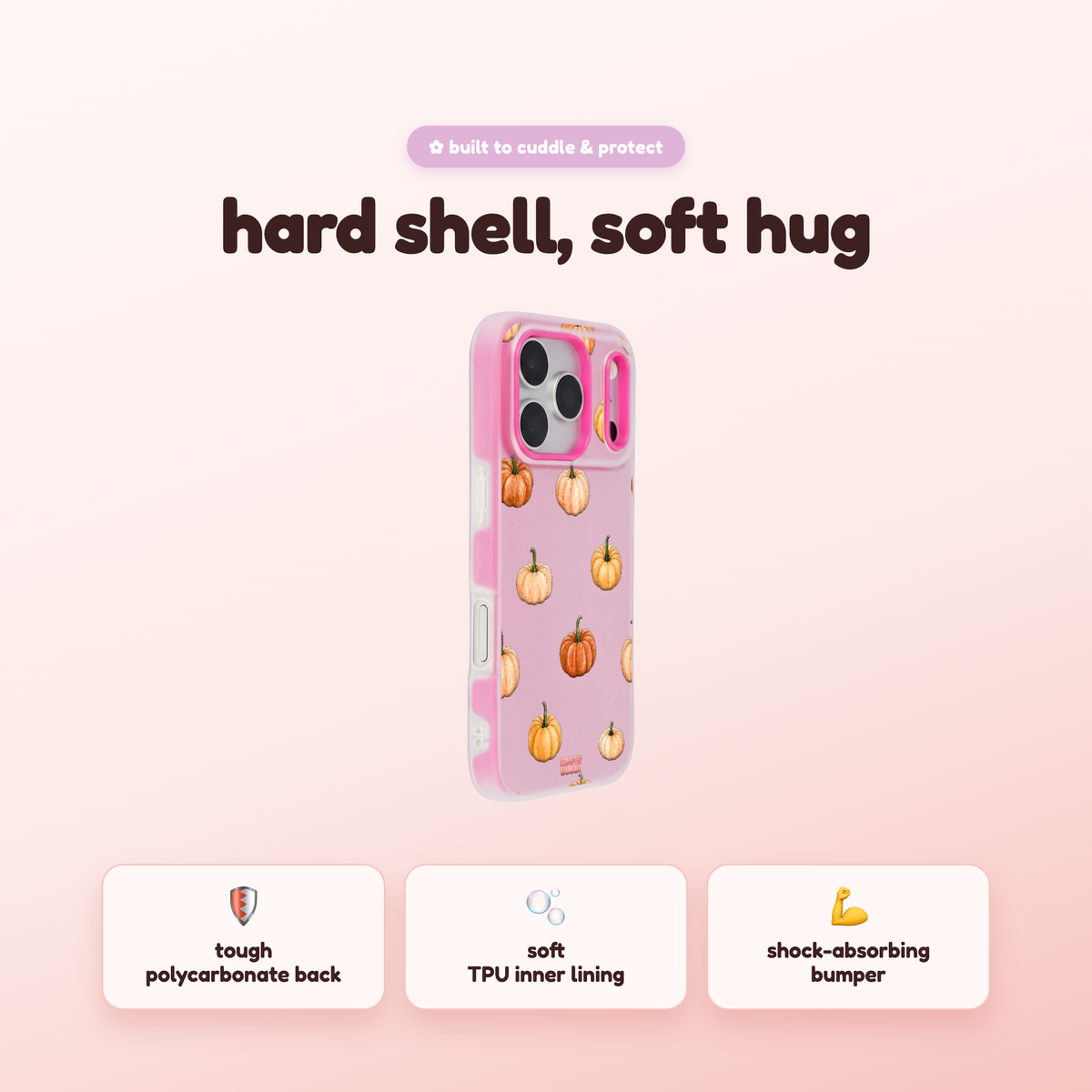 Blush Pumpkin Pop iPhone Case – product view 2