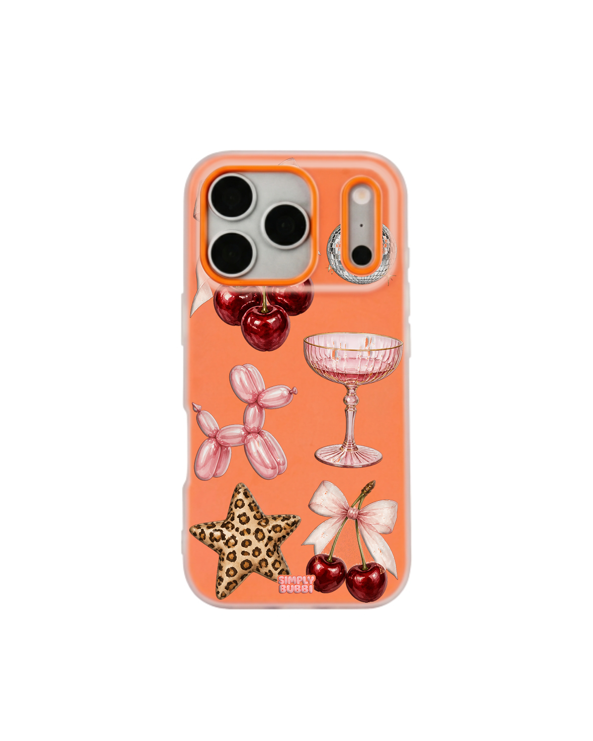 Disco Cherry Pop iPhone Case – Orange color