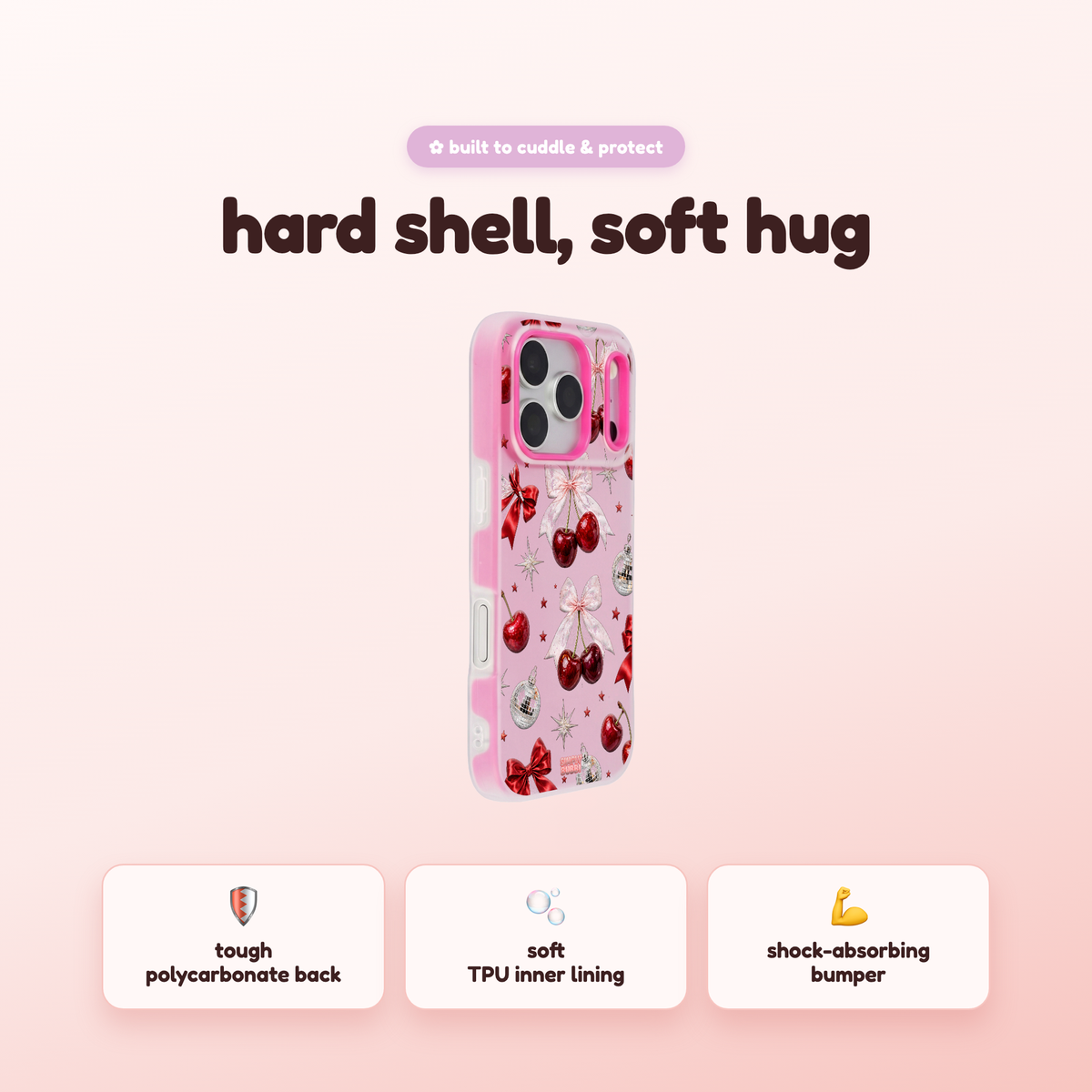 Cherry Bows Pop iPhone Case – product view 2