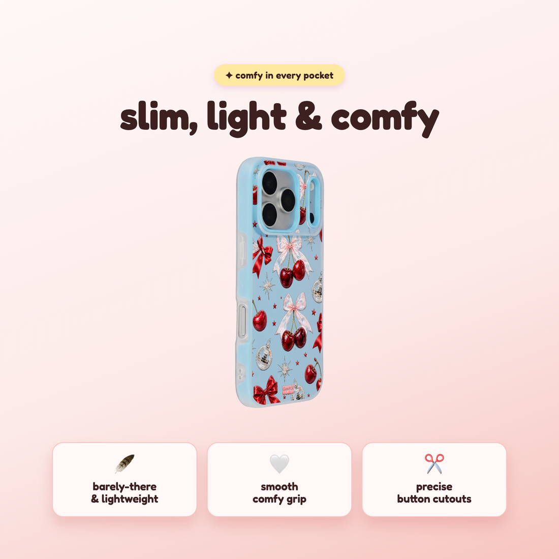 Cherry Bows Pop iPhone Case