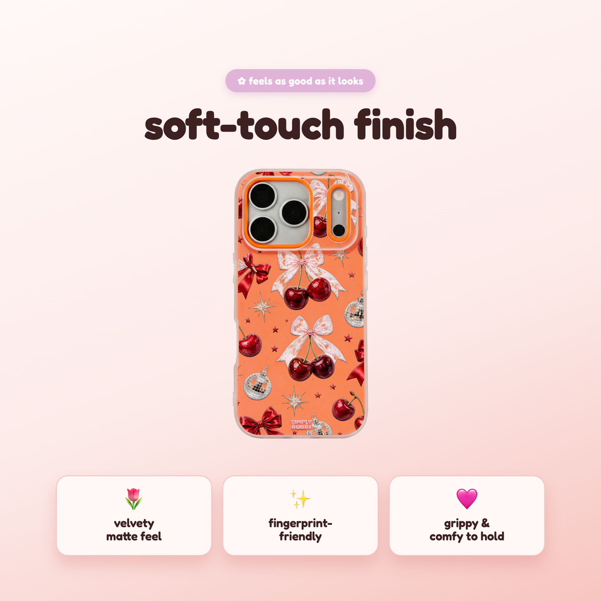 Cherry Bows Pop iPhone Case – product view 5