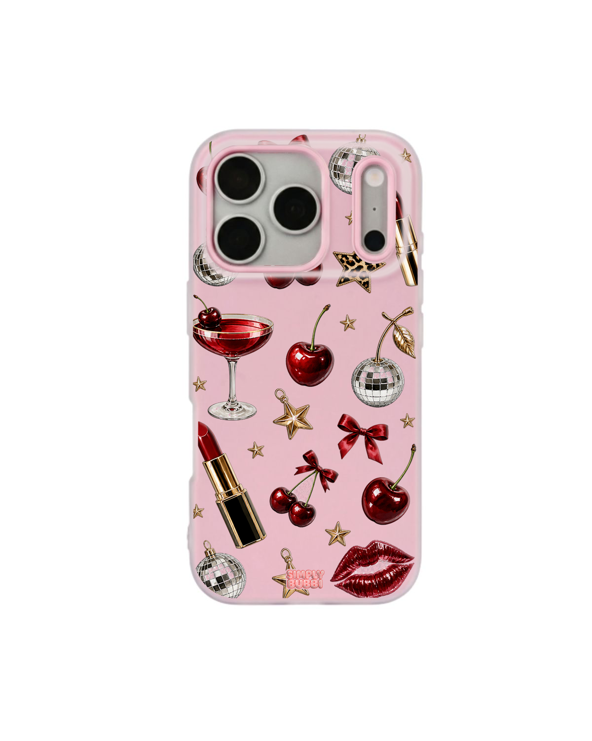 Crimson Glam Pop iPhone Case – Pink color