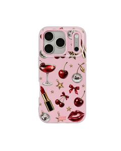 Crimson Glam Pop iPhone Case – Pink