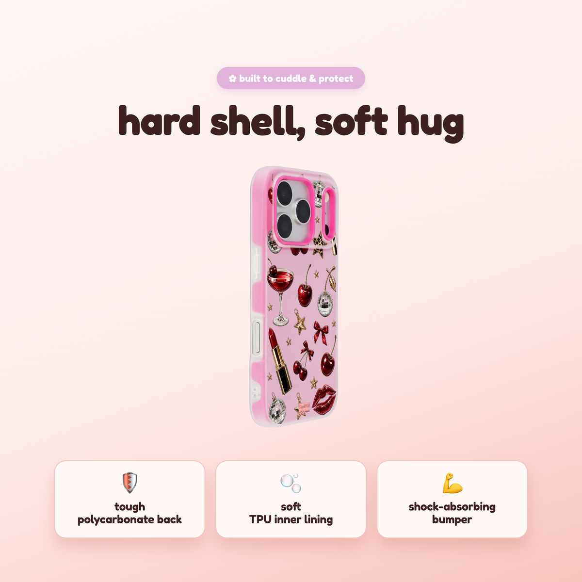 Crimson Glam Pop iPhone Case – product view 2