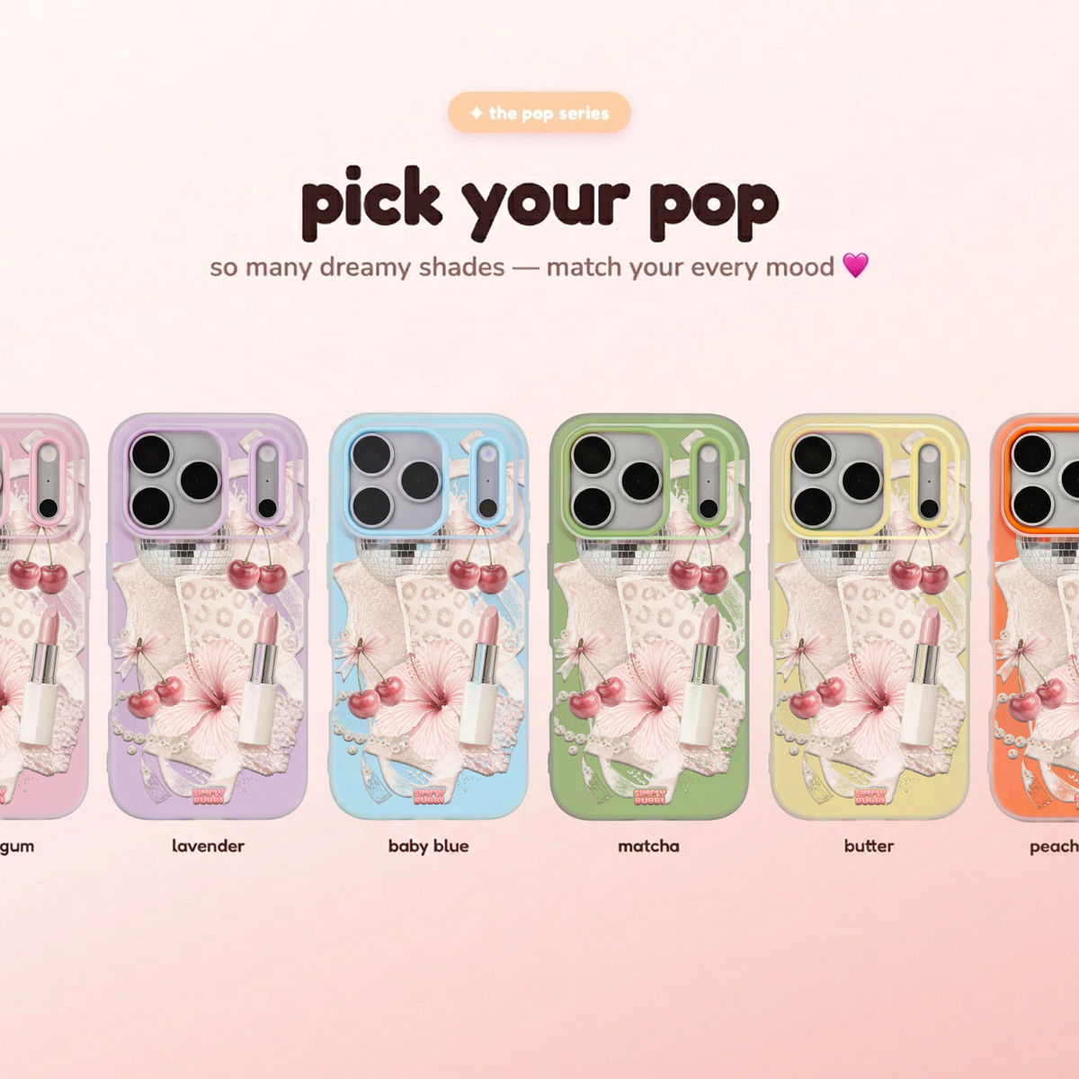 Cherry Glam Pop iPhone Case – product view 1