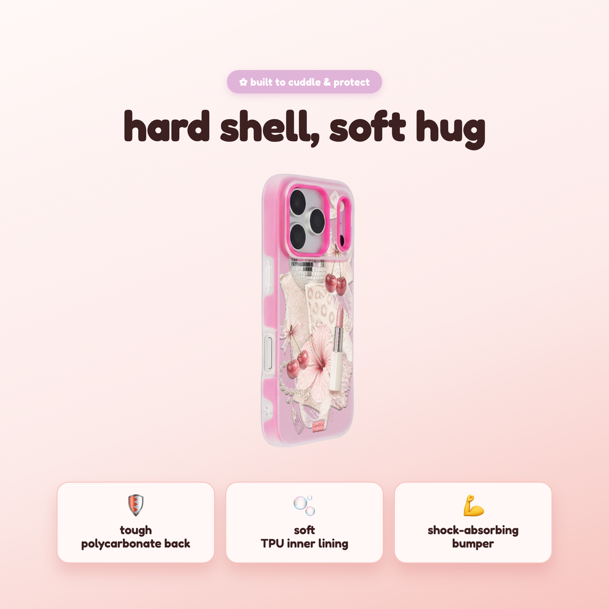 Cherry Glam Pop iPhone Case – product view 2