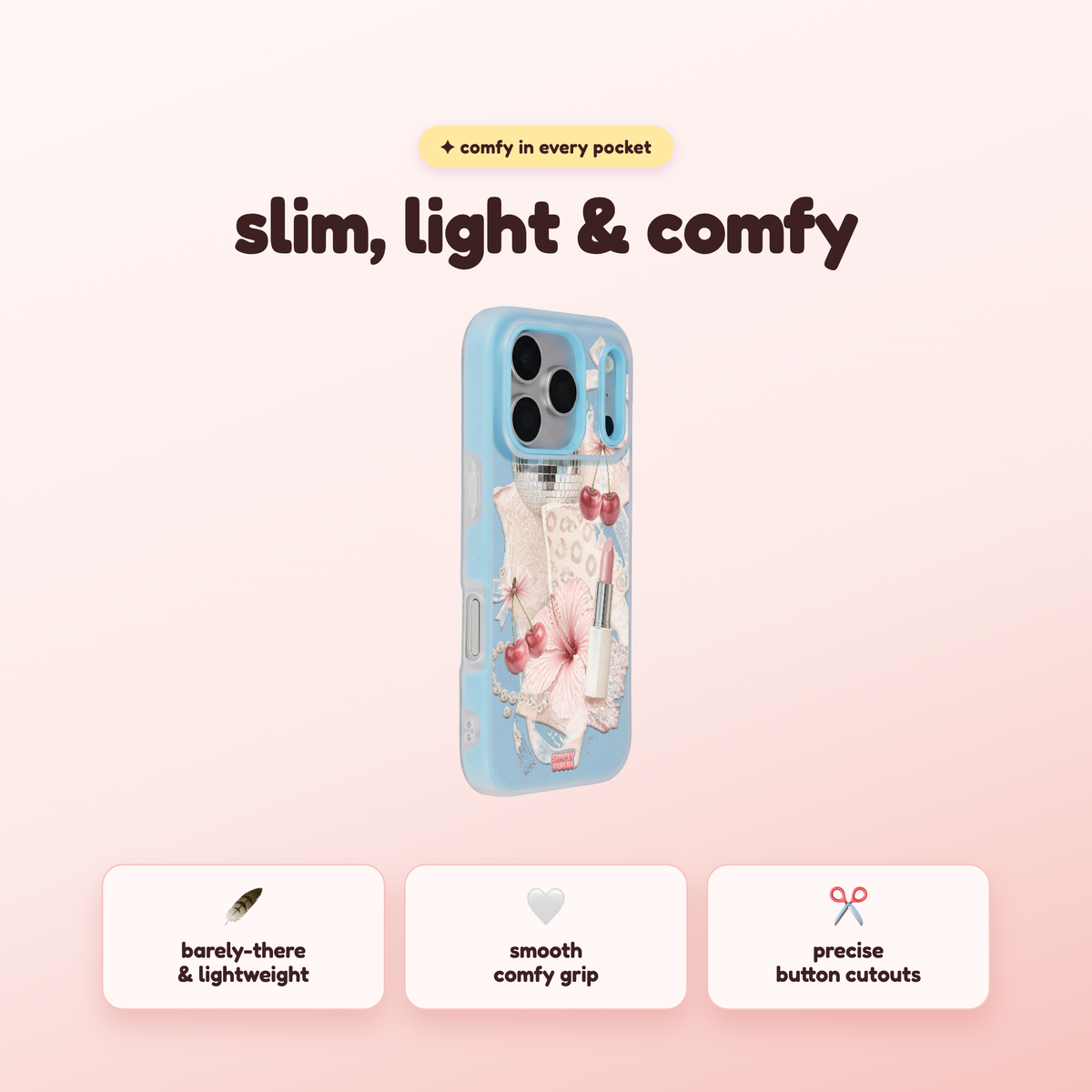Cherry Glam Pop iPhone Case – product view 4