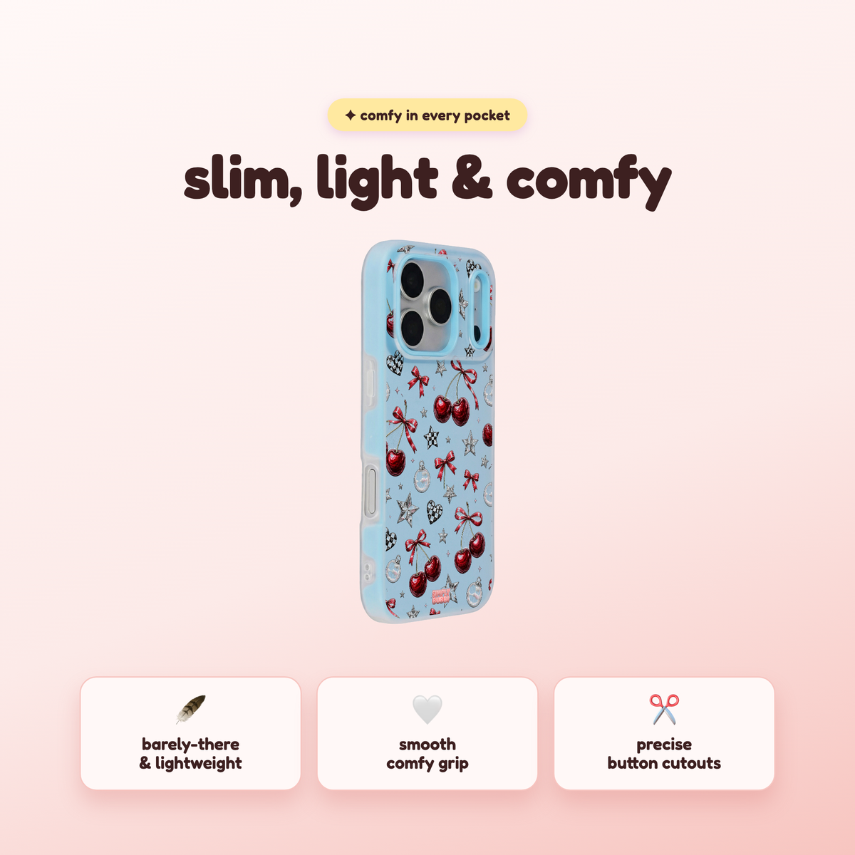 Cherry Checkers Pop iPhone Case – product view 4